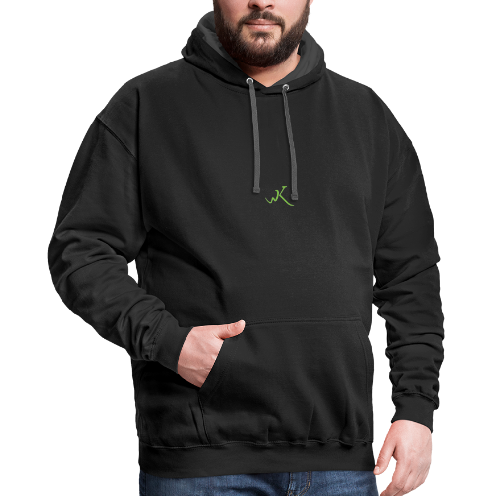 WK Contrast Hoodie - black/asphalt