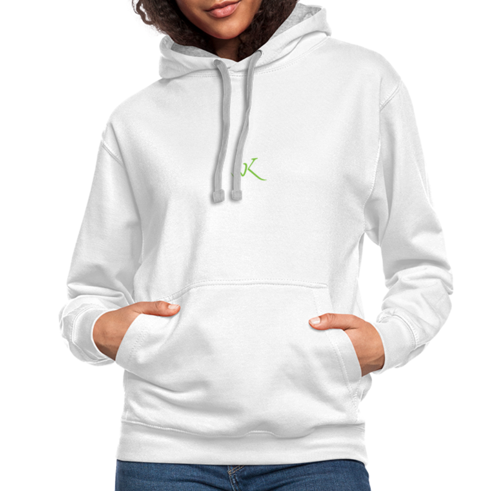 WK Contrast Hoodie - white/gray