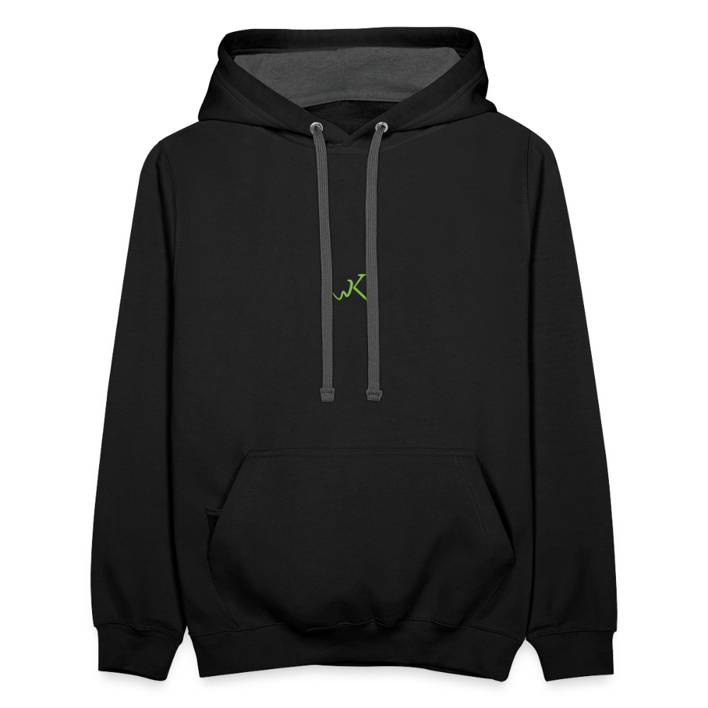 WK Contrast Hoodie - black/asphalt