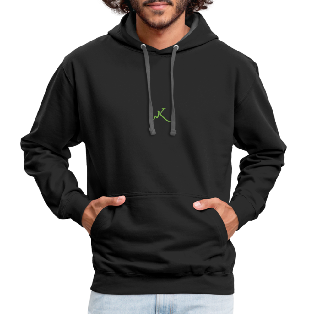 WK Contrast Hoodie - black/asphalt