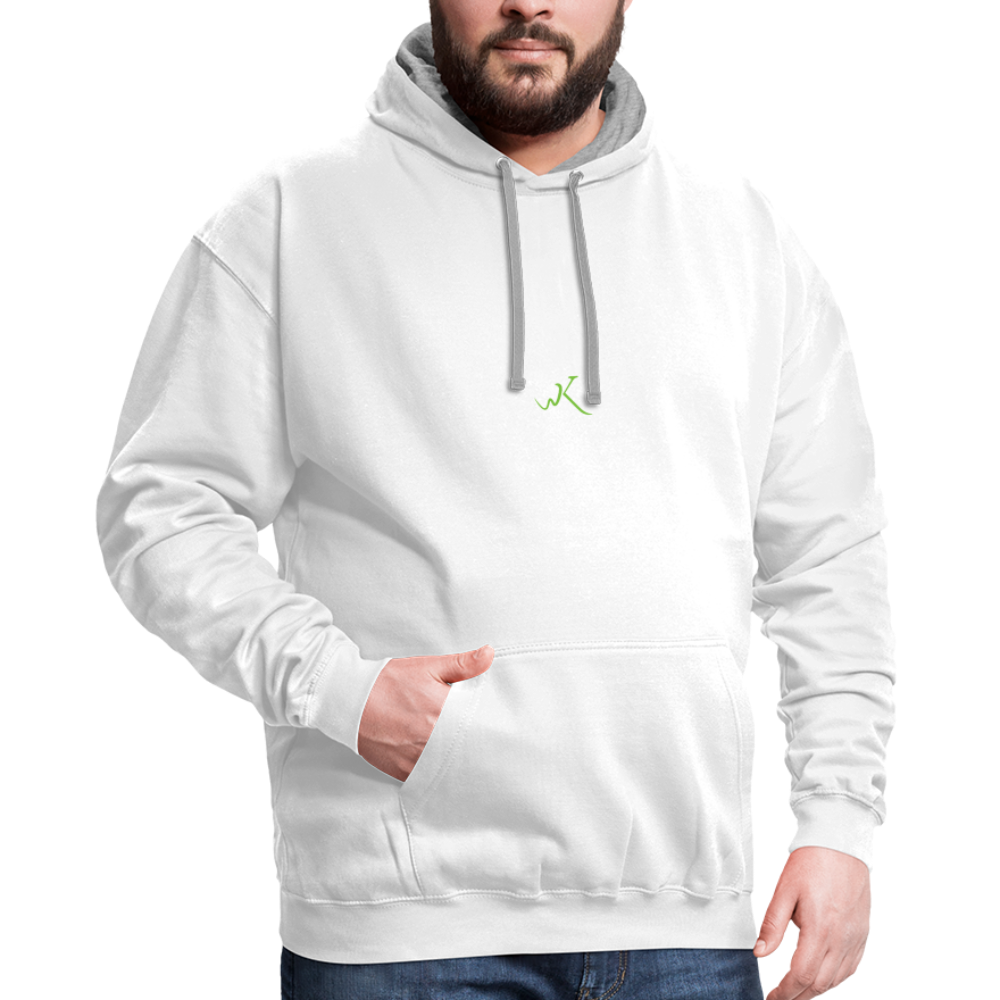 WK Contrast Hoodie - white/gray