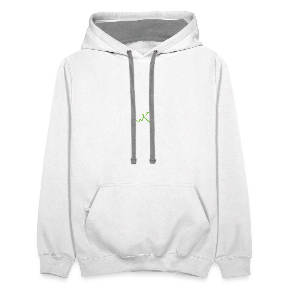 WK Contrast Hoodie - white/gray