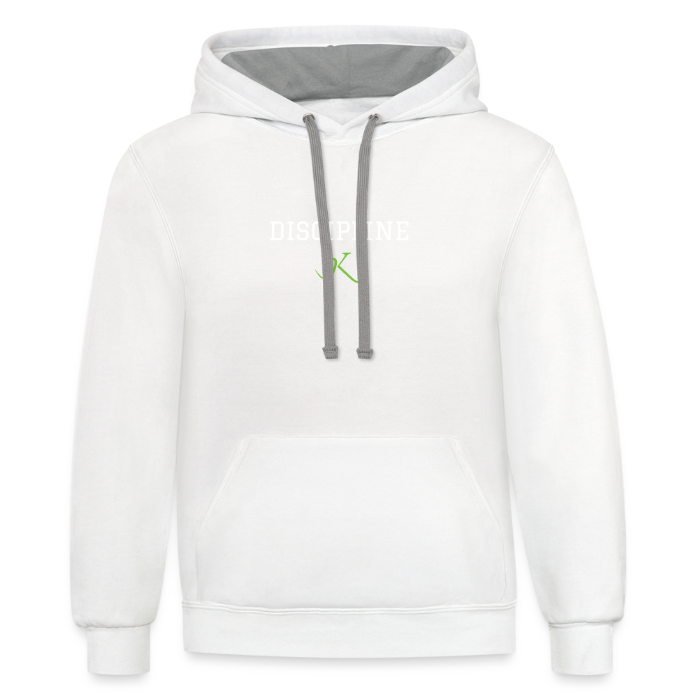 WK Contrast Hoodie - white/gray