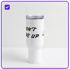 40 oz Travel Tumbler | Dont Give Up | Wellness Key