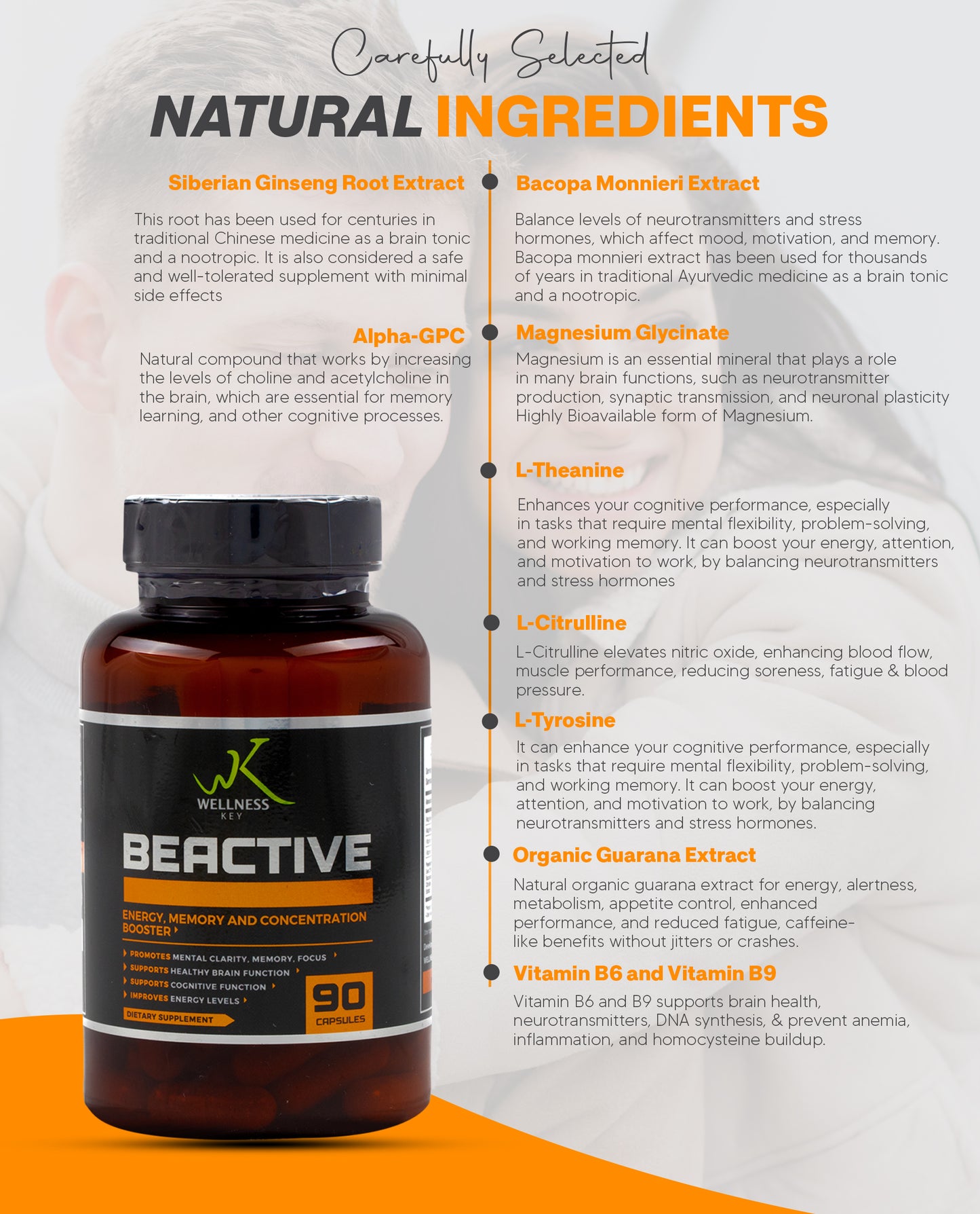 BeActive Blend for Clarity, Focus and Concentration | Supports Cognitive Function | Natural Ingredients | 90 capsules |
